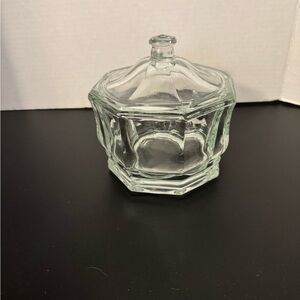 Clear Glass Lidded Jar